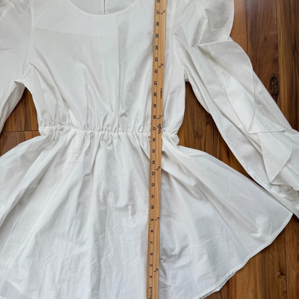 ELIRE White Ruffle Sleeve Peplum Top - Picture 9 of 9